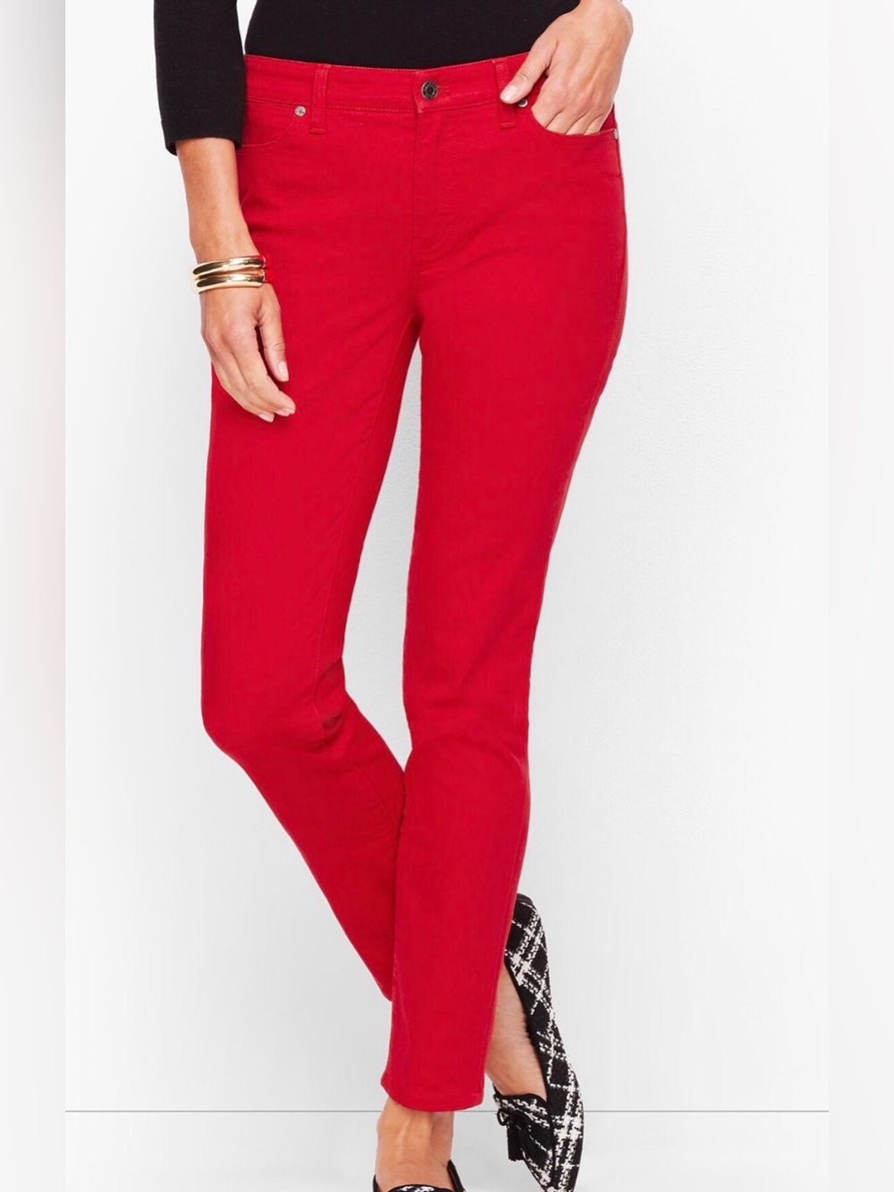 Talbots NWT Red High Waist Skinny Ankle Jeggings Stretch Pants Size 4